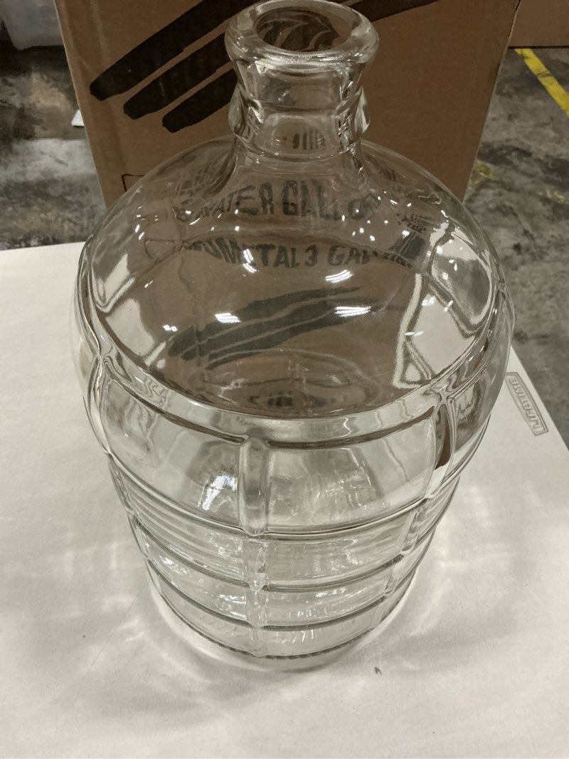 Condition photo showing Good Condition for geo sports bottles 3 gallon round glass carboy fits 30mm cork finish or 55mm push cap home brew (clear glass) (bt3gg)