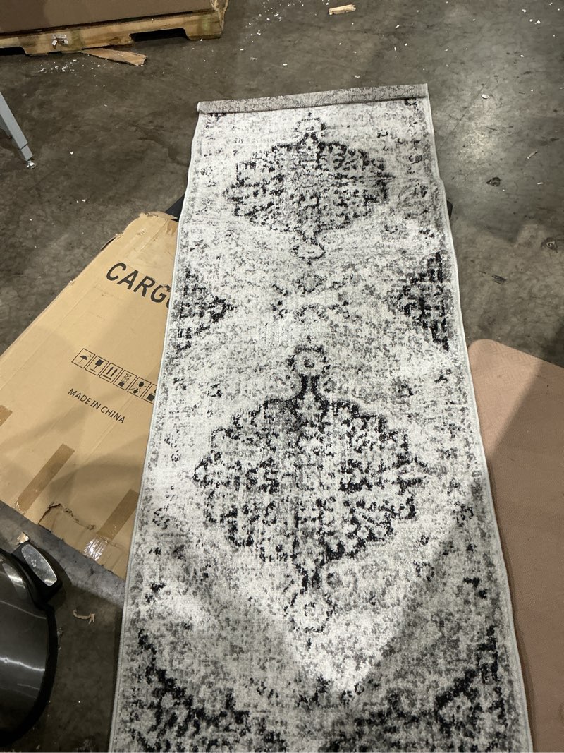 Condition photo showing Good Condition for demeter light gray/charcoal 2 ft. 7 in. x 7 ft. 3 in. oriental runner rug