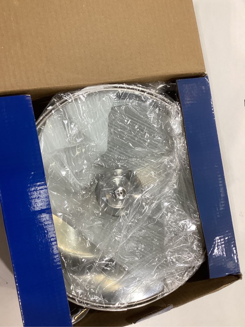 Condition photo showing Good Condition for daniks standard 10 quart stainless steel stock pot with glass lid, tri-ply bottom for even heating, induction compatible, dishwasher safe, built-in measuring scale, silver 10 quarts