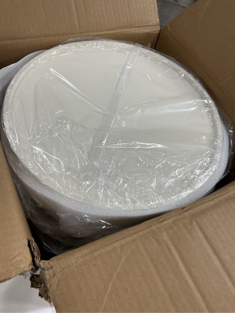 Condition photo showing New/Like New for BxuxJar 3 Tier Round Nightstand with Drawer, White Round Side Table Small Plastic Storage End Table 