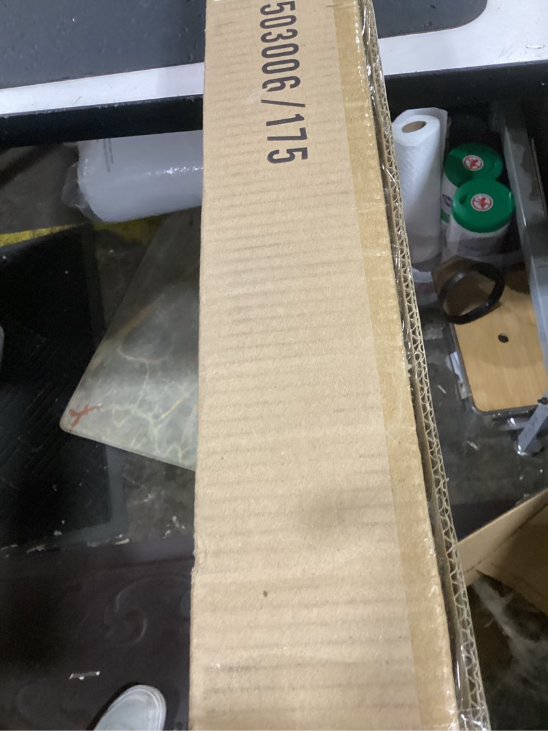 Condition photo showing New/Like New for kemmie heavy duty double curtain rods, 72 to 144' telescoping, 1 inch diameter front rod and 5/8 inch diameter back rod, warm gold, steel with gold coated finish warm gold 72-144"
