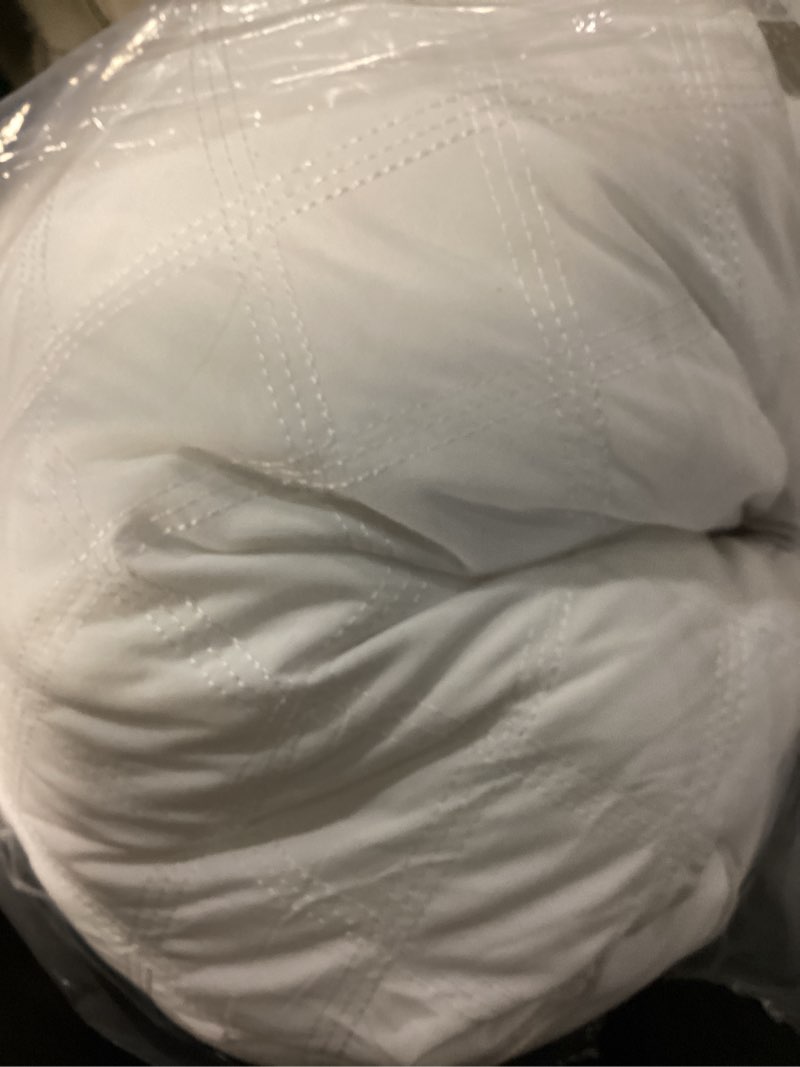 Condition photo showing As Is for oubonun full body pillow for sleeping-adjustable firm and fluffy body pillows for adults-long and large pillow for bed- 21"x54" white-white side