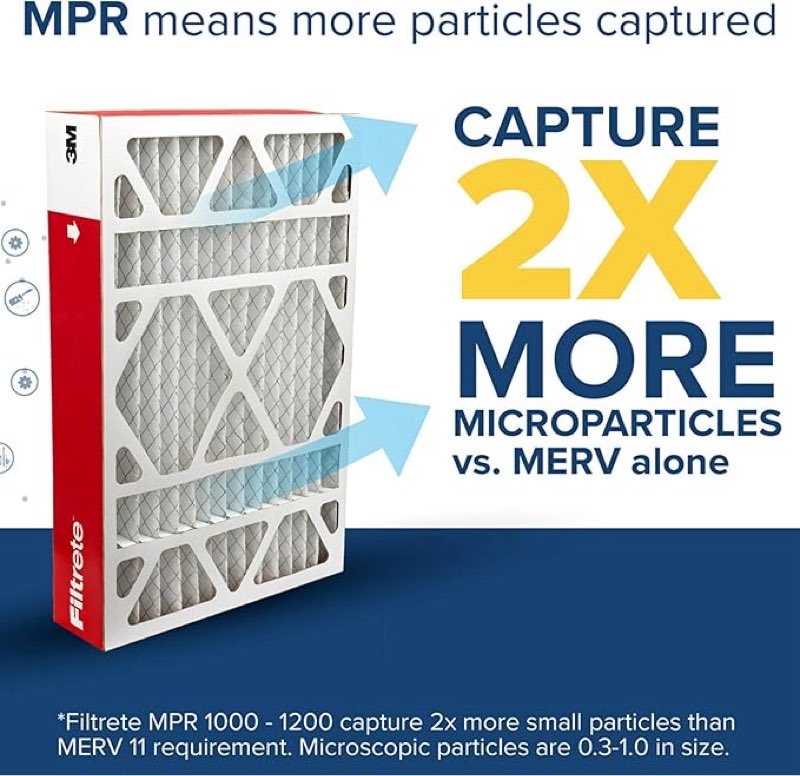 filtrete 16x25x4 (slimfit) ac furnace air filter, mpr 1000, merv 11, allergen defense, electrostatic air cleaning filt