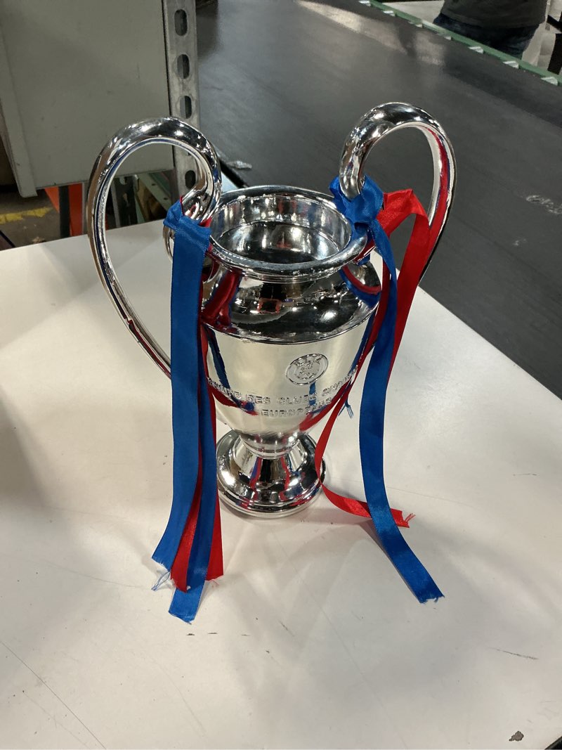 Condition photo showing Good Condition for Fubosi Champions Trophy, Soccer Sports League Cup, Championship Trophy Resin Replica, Electroplating