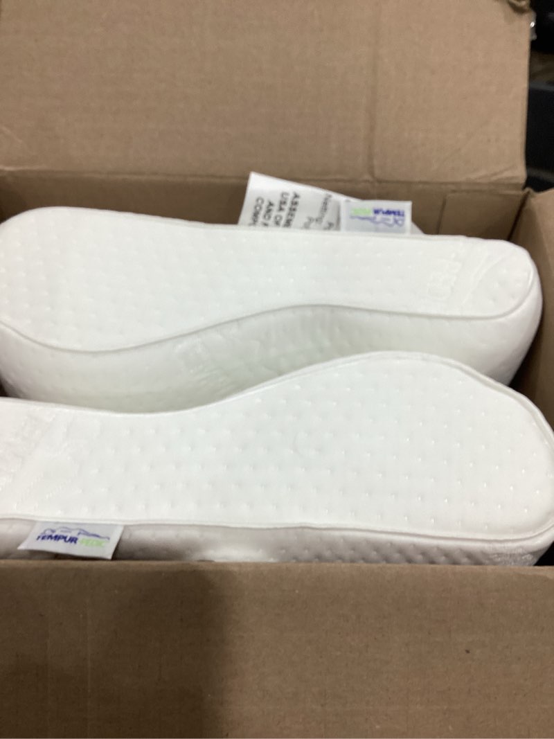 Condition photo showing As Is for TEMPUR-Pedic, Standard TEMPUR-Neck Pillow, Medium Profile-2-Pack, White 2 Count Medium Profile 2