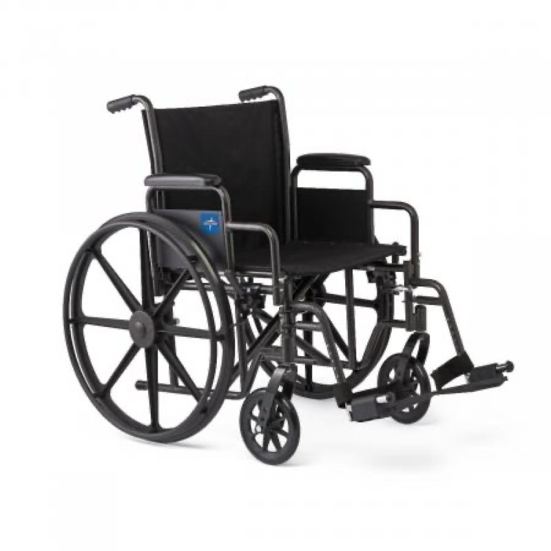 Medline Guardian K1 Wheelchair, 16 Inch Seat Width, 300 Lb. Capacity, 1 Count, #K1166N22S