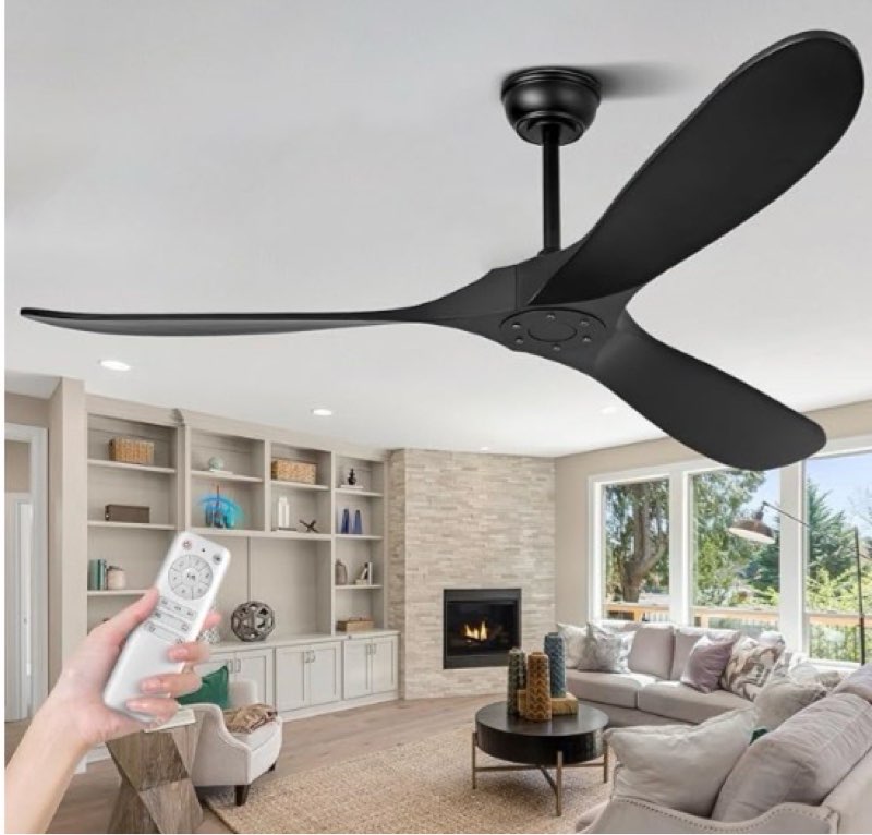 Alityxon 60" Ceiling Fans Without Light, Ceiling Fan No Light With Remote Control And Quiet Dc Motor