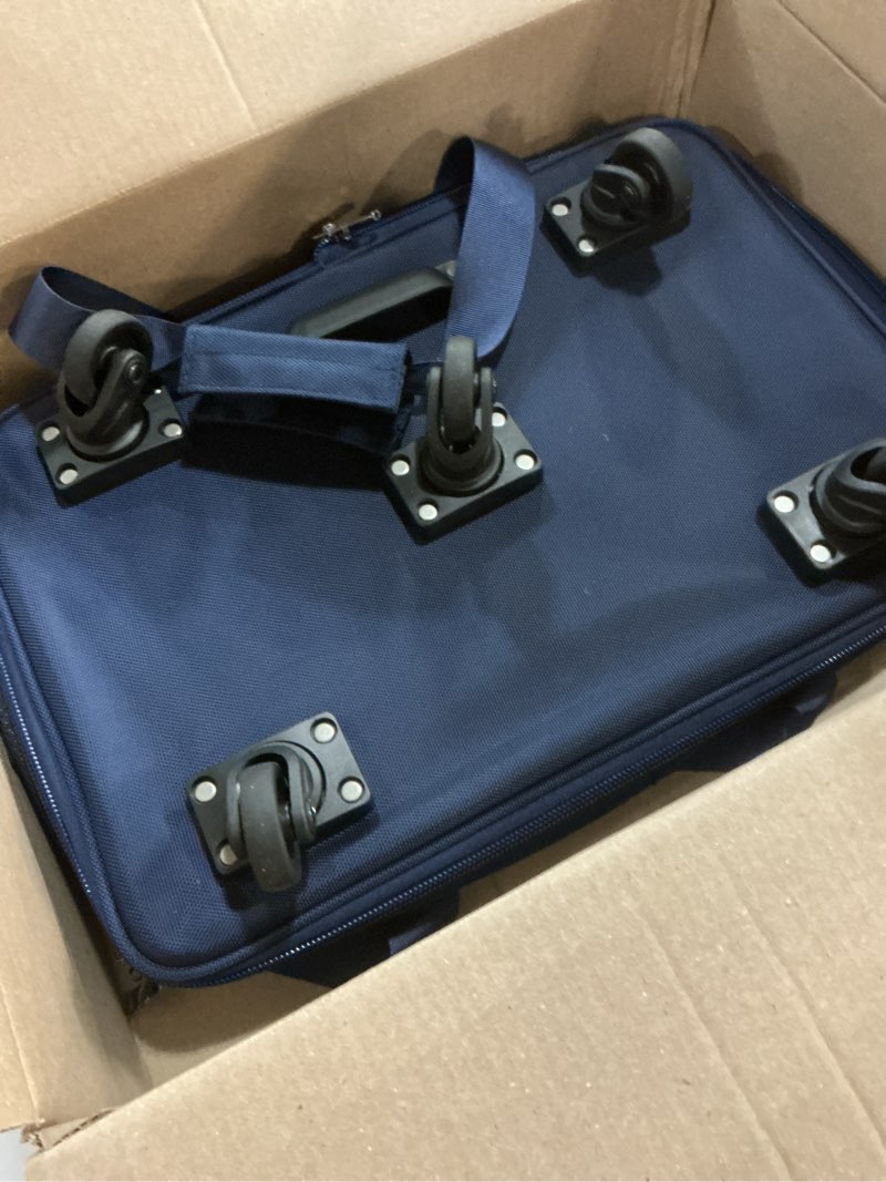 Condition photo showing Good Condition for MILADA Expandable Luggage Bags for Travel Foldable Suitcase with Wheels Collapsible Rolling Travel Duffle Bag Lightweight Large Suitcases without Telescoping Handle, Blue