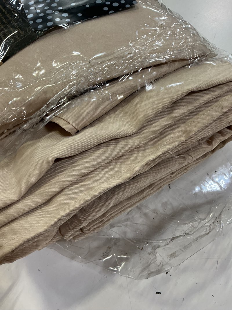 Condition photo showing Good Condition for brillmax 4 pack beige tablecloths 90 x 132 inch for 6ft rectangle tables - 150 gsm polyester fabric, floor length drop, water, stain & wrinkle resistant cloth cover for wedding reception banquet beige 90x132 in, 4 pack