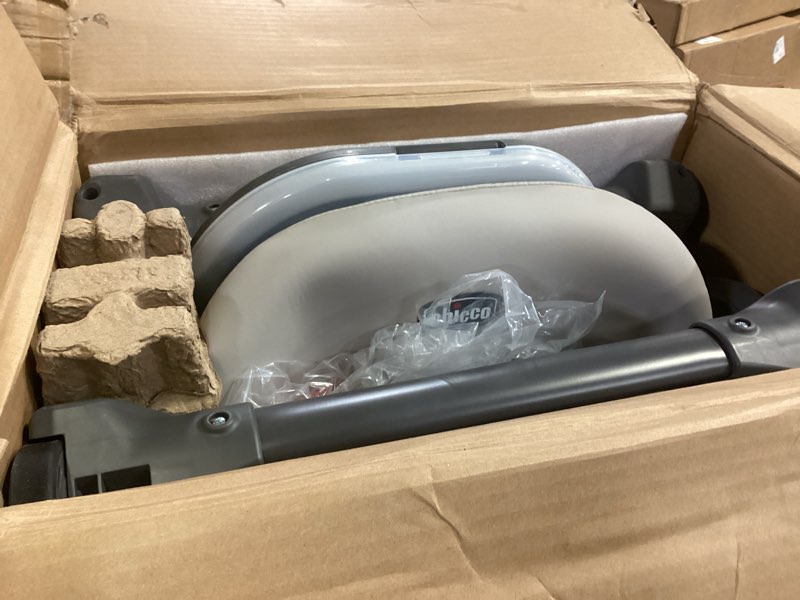 Condition photo showing Good Condition for Chicco Polly Space-Saving Foldable High Chair with Easy-Clean Seat Pad, High Chair for Babies and Toddlers with Multi-Position Recline and Height Adjustment, for Children up to 40 lbs. | Taupe/Beige Polly Taupe