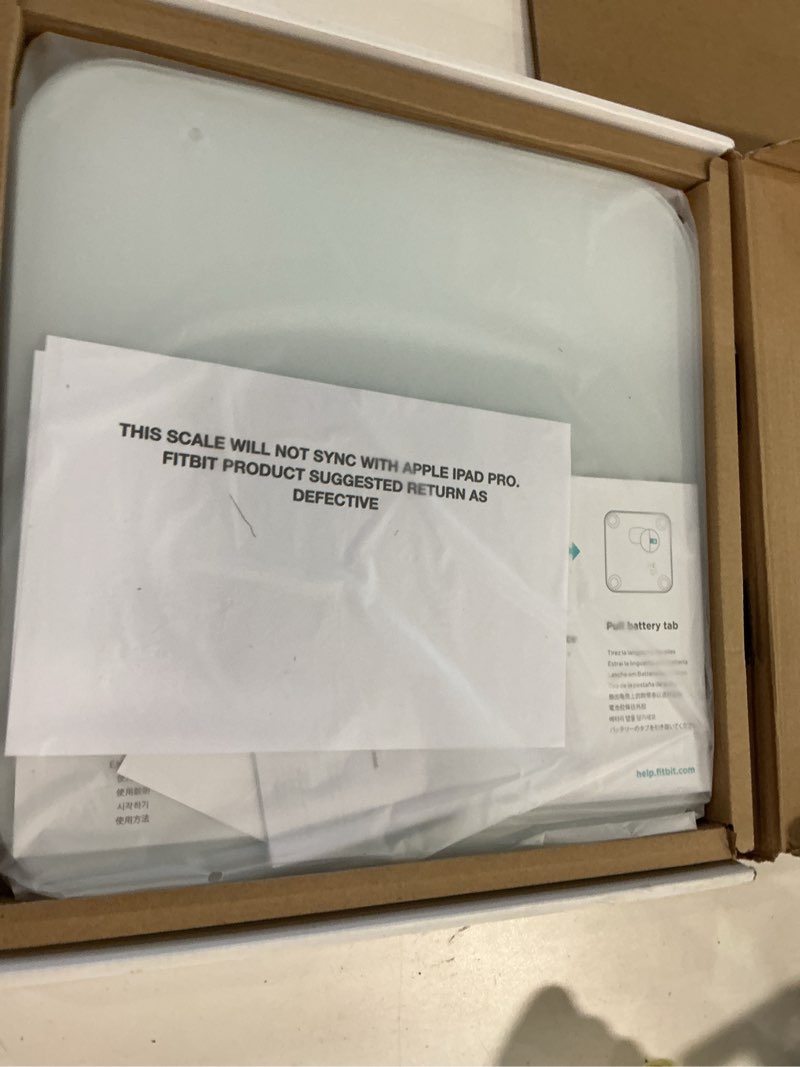 Condition photo showing New/Like New for Fitbit Aria Air Bluetooth Digital Body Weight and BMI Smart Scale, White White 1 Count (Pack of 1)