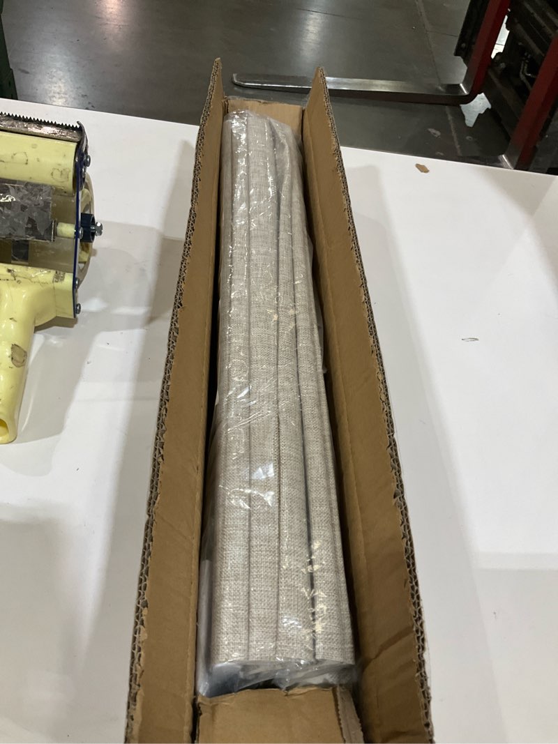 Condition photo showing Good Condition for LazBlinds No Tools No Drill TDBU Cordless Roman Shades for Window, Thermal Insulated UV Blocking, 100% Blackout Fabric Blinds for Bedroom & Living Room, 21" W x 64" H, Blackout - Beige Blackout - Beige 21"W x 64"H