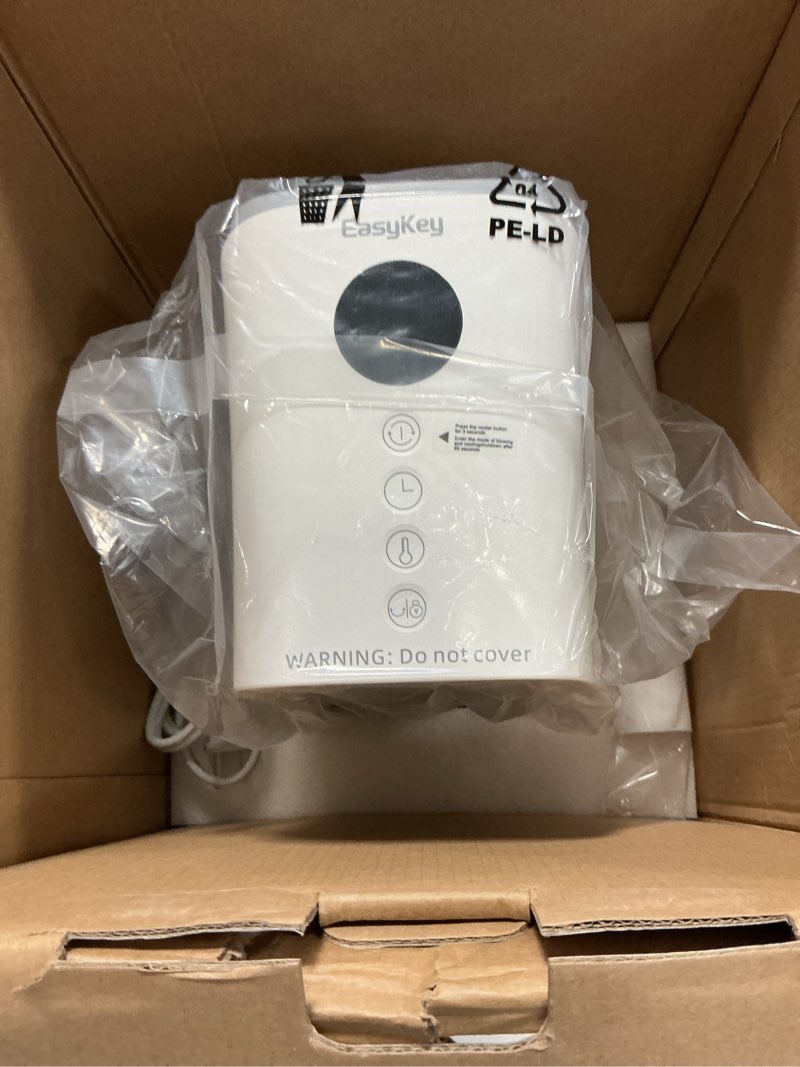 Condition photo showing New/Like New for EasyKey 24" Indoor Space Heater 1500W Ceramic PTC Large Room Heating with Air Purifying Filter Tower Heater 80° Wide Angle Oscillation, Timer Overheating and Fall Protection, White