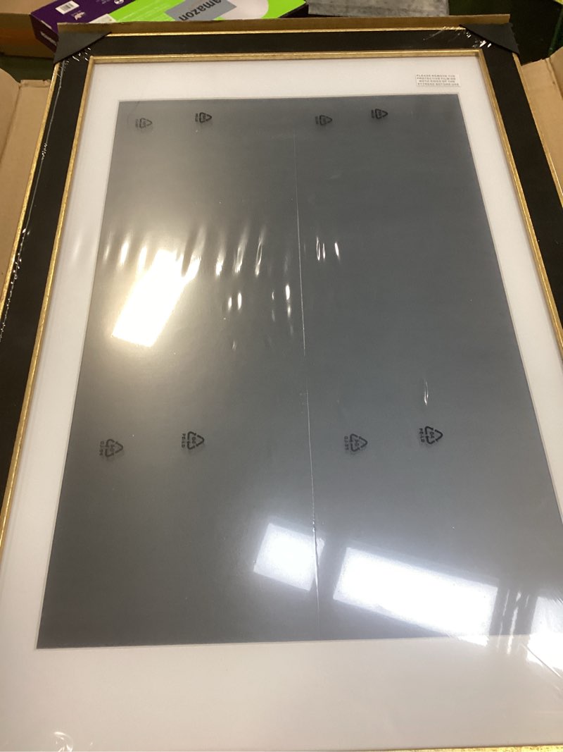Black Frame Glass For Pictures 24x16in