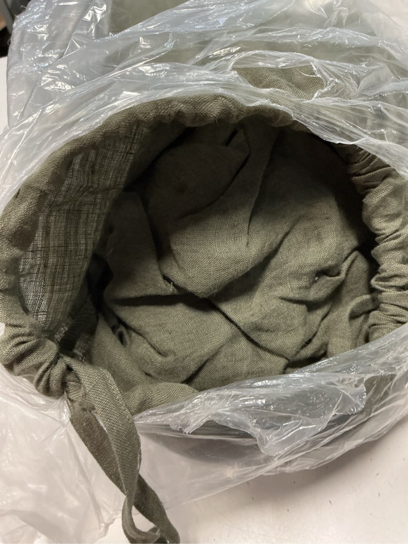 Condition photo showing Good Condition for quince european linen duvet cover, full/queen, dusty olive