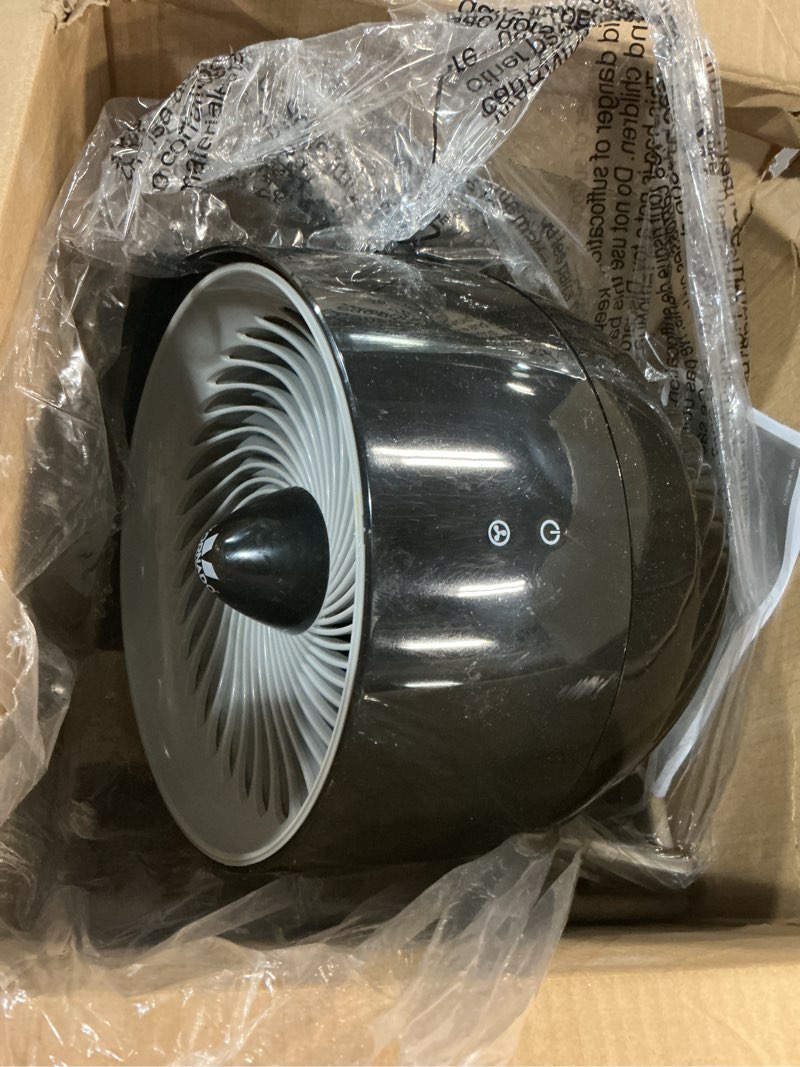 Condition photo showing As Is for Vornado Pivot6 Whole Room Air Circulator Fan with 4 Speeds, Remote Control, Rotating Axis, Black
