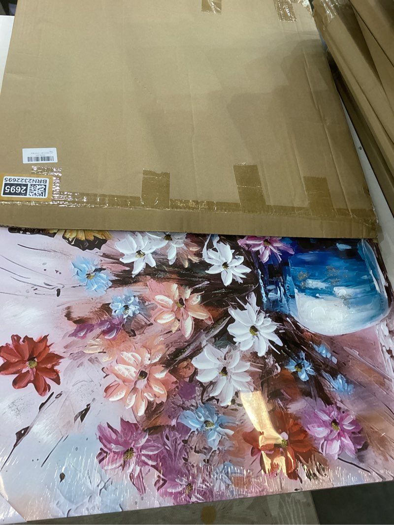 Floral canvas painting
