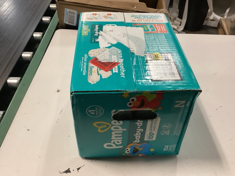 Condition photo showing New/Like New for pampers diapers - baby dry - size 0, 104 count, absorbent disposable newbort diaper (packaging may vary) newborn 104