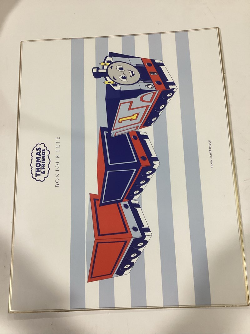 Condition photo showing Good Condition for THOMAS & FRIENDS Centerpiece - Table Decorations for Birthdays - THOMAS & FRIENDS Train Themed Centerpiece - Birthday Party Supplies - Includes Numbered Sticker Sheet (6 Pieces)