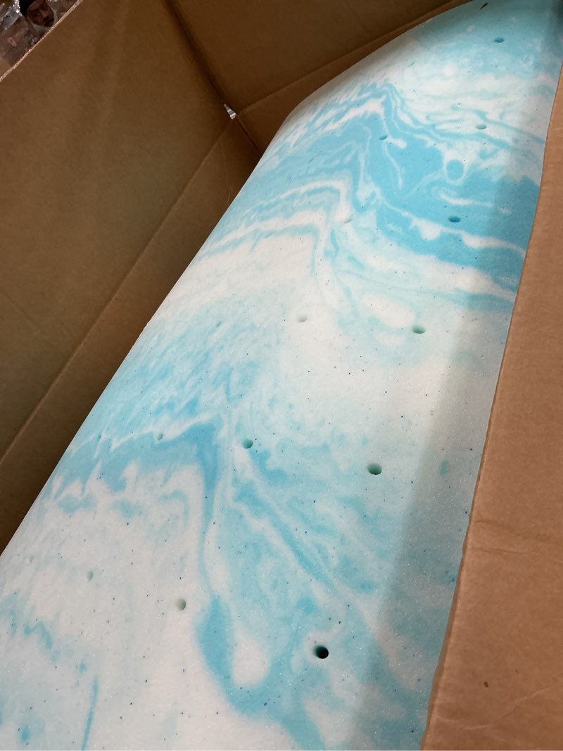 Condition photo showing Good Condition for super soft memory foam mattress topper twin xl size - 3 inch breathable gel infused memory foam - plush feel ventilated mattress pad - comfort, pressure, pain relief bed topper, certipur-us & oeko-tex twin xl 3 inch