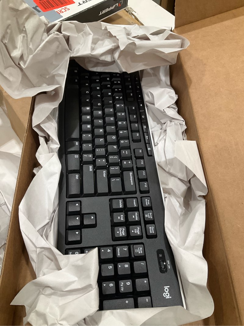 Condition photo showing Good Condition for logitech k270 wireless keyboard for windows, 2.4 ghz wireless, full-size, number pad, 8 multimedia keys, 2-year battery life, compatible with pc, laptop, black black 1 pack keyboard