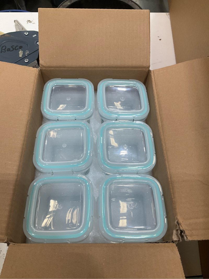 Condition photo showing Good Condition for gulflin small glass food storage containers set of 12, 6oz mini glass containers airtight, leakproof for snacks, dips, overnight oats, condiment salad dressing sauce, microwave, dishwasher safe