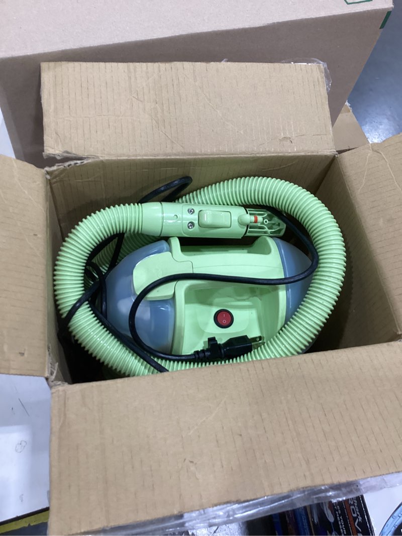 Condition photo showing As Is for bissell little green mini portable carpet and upholstery deep cleaner, car/auto detailer, with hydrorinse self-cleaning tool and 4" tough stain tool, tea green, 4075
