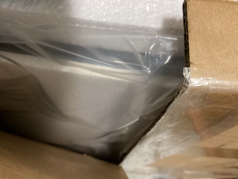 Condition photo showing As Is for TETOTE Black Bathroom Mirror 24" x 30" Matte Black Rectangle Beveled Framed Bathroom Vanity Mirror for Over Sink, Tempered Glass, Shatterproof, Stronger Frame, Modern Farmhouse Bedroom, Entryway 30"L x 24"W Matte Black