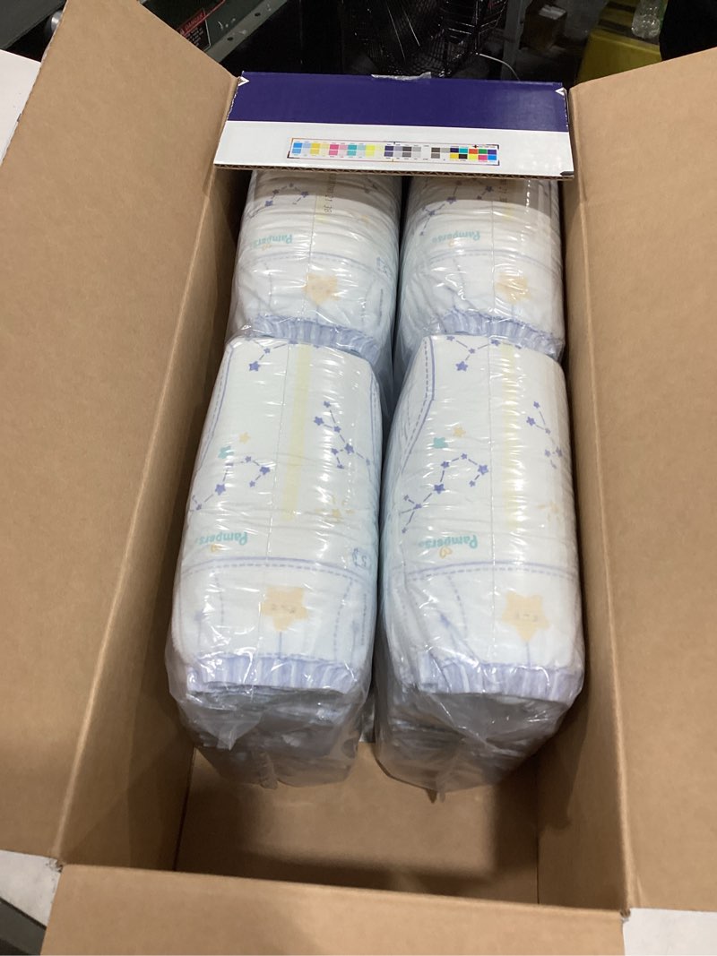 Condition photo showing New/Like New for pampers zzz overnight diapers, size 5 (27+ lbs), 88 count, nighttime protection disposable baby diaper, night time leak and skin protection size 5 88