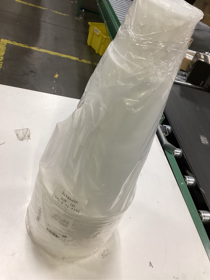 Condition photo showing New/Like New for 16 Pcs Plastic Flower Buckets Bulk 14.5 Inch H 8.7 Inch W Wake up Flower Display Buckets Tall Vase for Indoor Outdoor Home Wedding Display Florist Supplies(White)