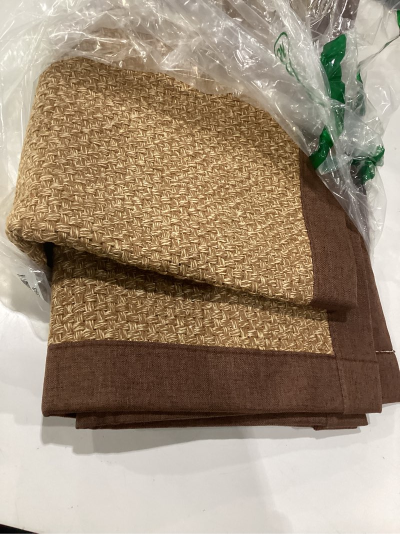 Condition photo showing Good Condition for ydkgl washable hallway runner rug 2x6 jute like kitchen runner mat rugs non slip, woven soft entryway farmhouse runner boho floor carpet for indoor laundry hall backdoor bedroom living room, brown brown 2' x 6'