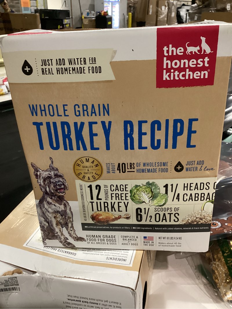 Condition photo showing New/Like New for The Honest Kitchen Wholemade™ Dehydrated Whole Grain Turkey Dog Food, 10 lb Box Turkey 10 Pound (Pack of 1)