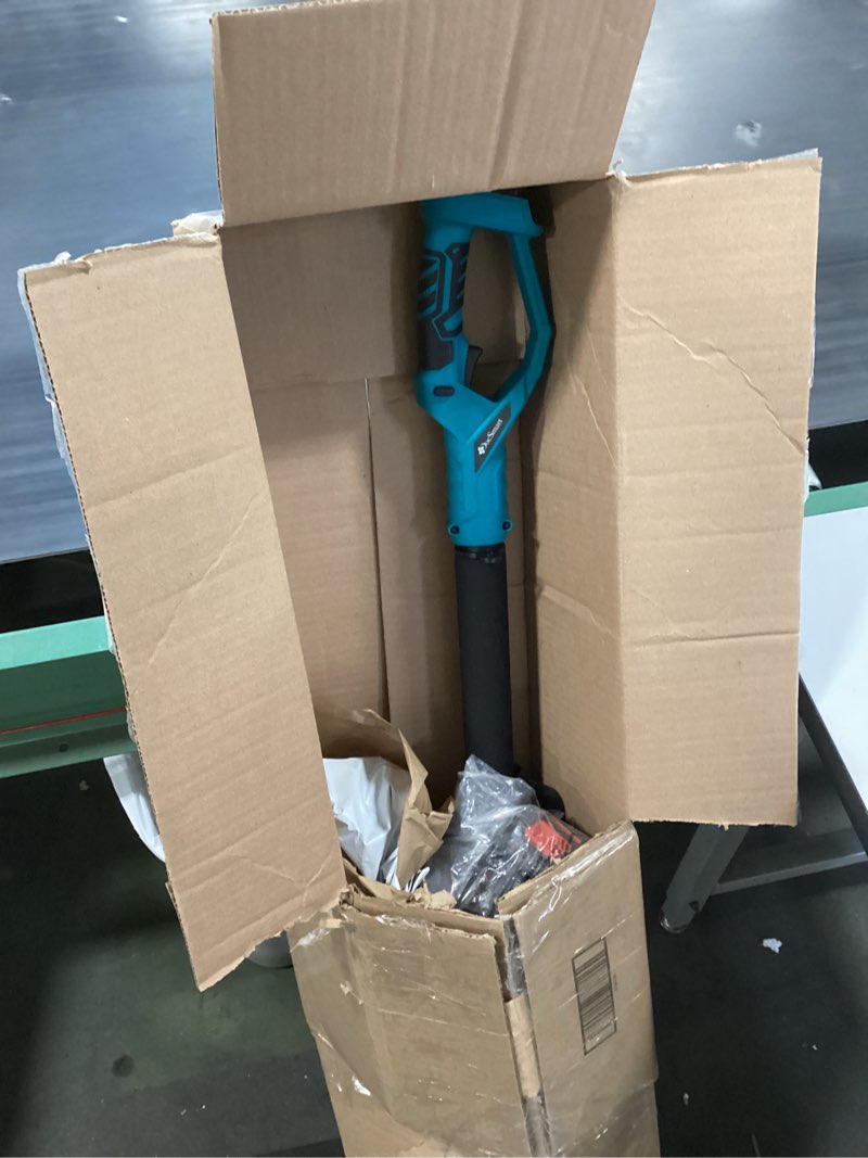 Condition photo showing As Is for cordless pole saw&8 inch mini chainsaw,2-in-1 electric tree trimmer with 2pcs 2000mah rechargeable b
