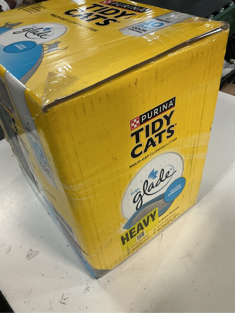 Condition photo showing New/Like New for purina tidy cats clumping multi cat litter, glade clear springs - 38 lb. box 38 pound (pack of 1)