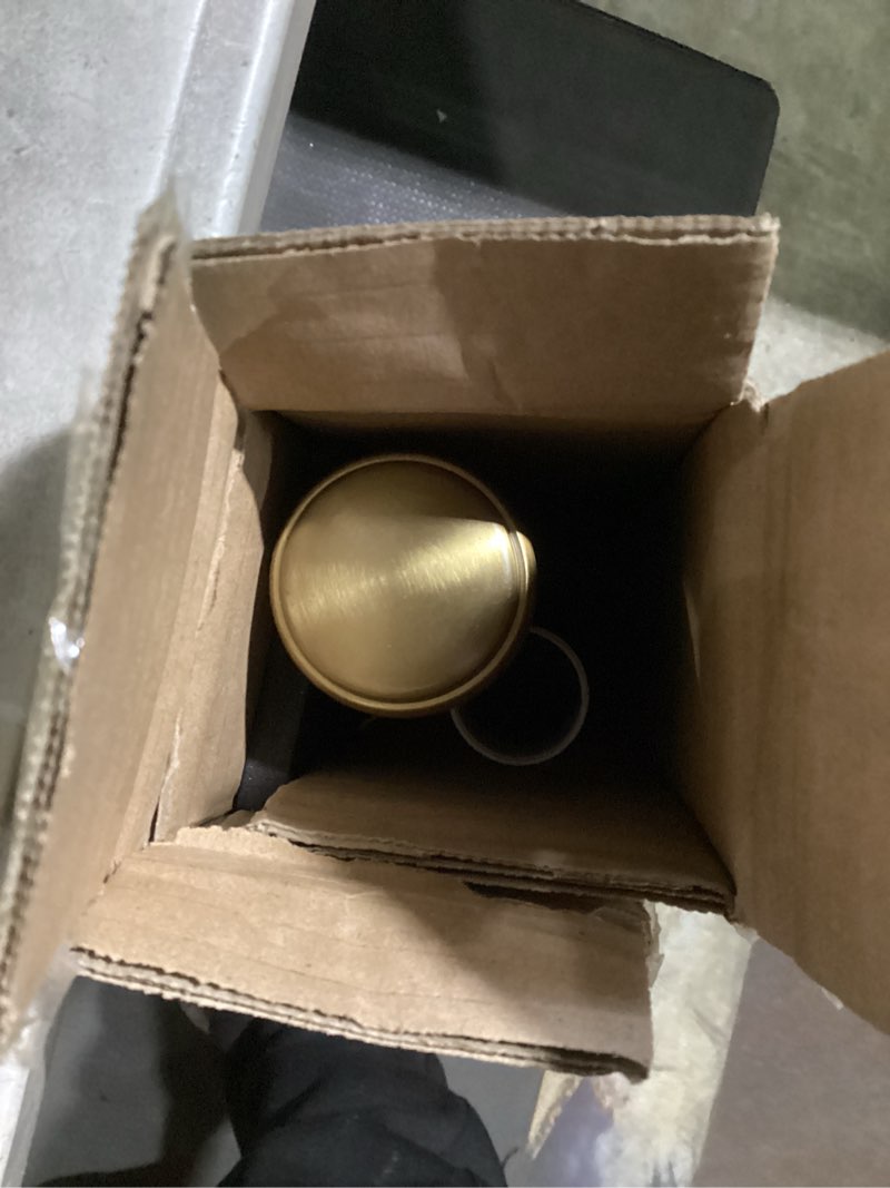 Condition photo showing Good Condition for heavy duty adjustable curtain rod, 1 inch, 28-48 inch, round cap, ceiling mount, premium aluminum brackets, outdoor patio 28-48" warm gold