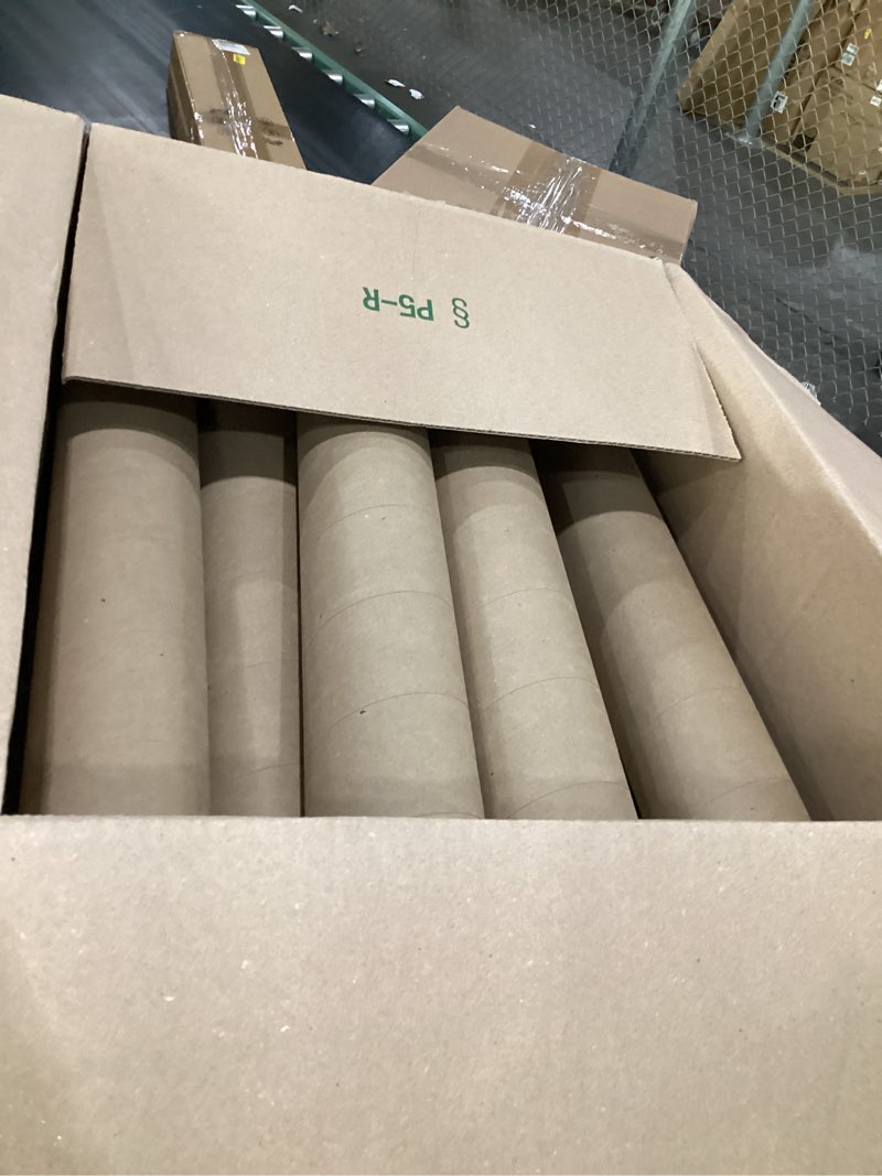 Condition photo showing As Is for box usa cardboard tubes with caps, 24"l x 4"w x 4"h, pack of 12 | poster tube for mailing and storage of blueprints, artwork, crafts, long art holder, 24 inches