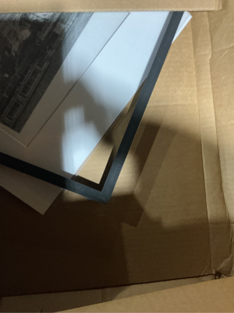 Condition photo showing New/Like New for upsimples 16x20 picture frame, display pictures 11x14 with mat or 16 x 20 without, wall hanging poster frame, black, 1 pack black 16x20