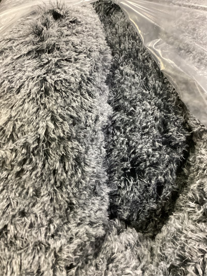 Condition photo showing Good Condition for Donut Dog Bed Medium Size Dog, Round Cat Beds for Small Medium Dogs and Cats with Washable Fluffy Faux Fur, Cute Comfort Pet Bed with Anti-Slip Bottom, Grey, 30" Grey 30"L x 30"W x 8"Th