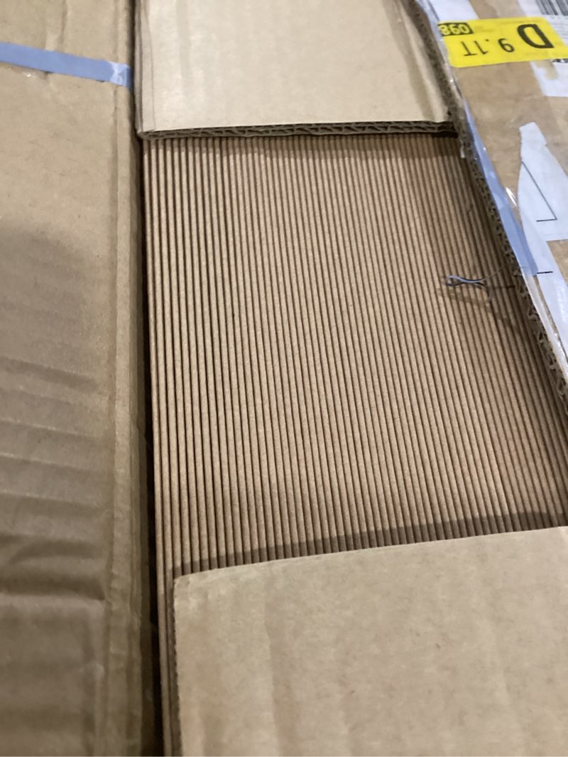 Condition photo showing As Is for 100-pack stay flat rigid mailers 9x11.5 with self adhesive seal, 450 gsm sturdy bulk brown cardboard envelopes for shipping photos, magazines, comic books, art prints, documents, collectibles