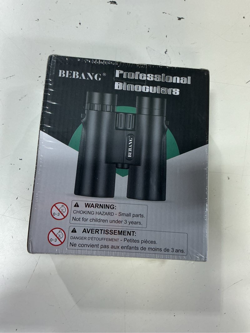 Condition photo showing New/Like New for bebang binoculars for adults 10x42 high powered waterproof binoculars for bird watching, hunting, travel, stargazing, sports, wildlife, bright and clear range of view