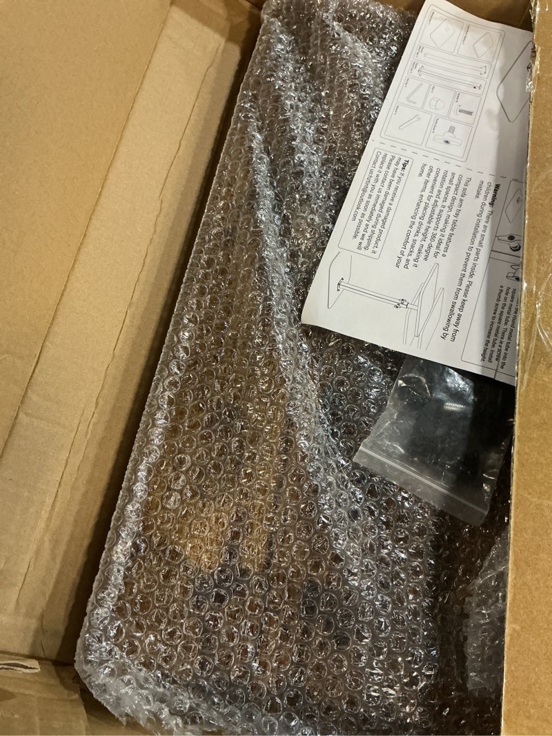 Condition photo showing Good Condition for Side Table Sofa Tray for Couch Heavy Metal Base Swivel/Adjustable Height, Sofa Bed Bathroom Study TV Tray C Shaped End Table Food Snack Trays for Eating 15.7*19.7 in Standard Brown