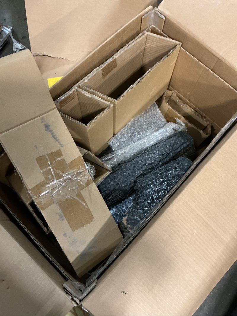 Condition photo showing As Is for  Master Forge 19.75-in 30000 -BTU Dual Fuel Dual -Burner Vent-free Gas Fireplace Logs 