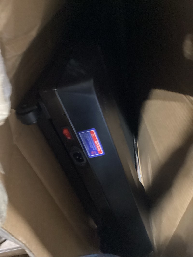 Condition photo showing Good Condition for walking pad treadmill with 12% 9-level auto incline, 450 lbs capacity bluetooth speaker under desk treadmills for home hiking, 5 mph black