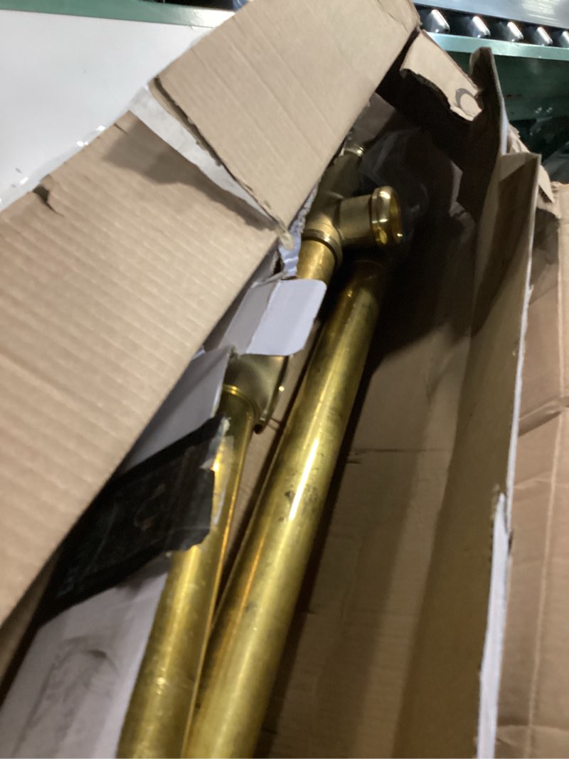 Condition photo showing As Is for Westbrass D324-07 22-1/2" Bath Waste & Overflow Assembly with Trip Lever and Beehive Strainer Grid Drain, Satin Nickel