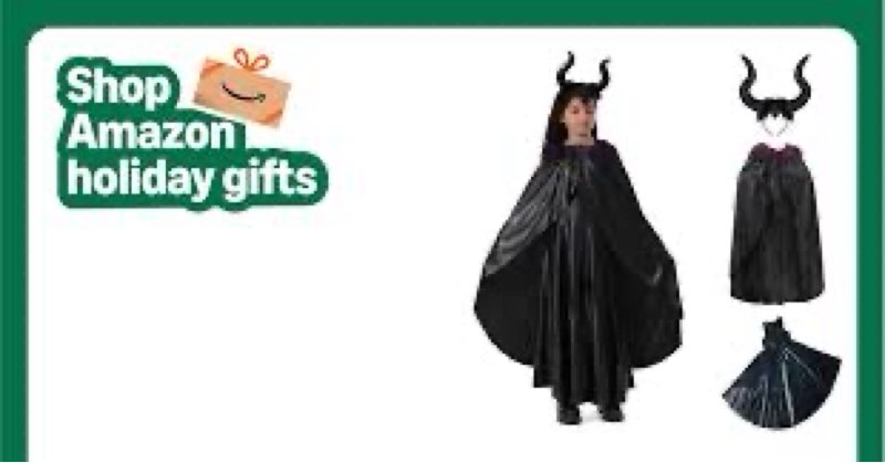 (Size XL)EQTGI 3Pcs Halloween Costume Kids Evil Queen Devil Dress with Horned Headband Cloak for Girls Party 