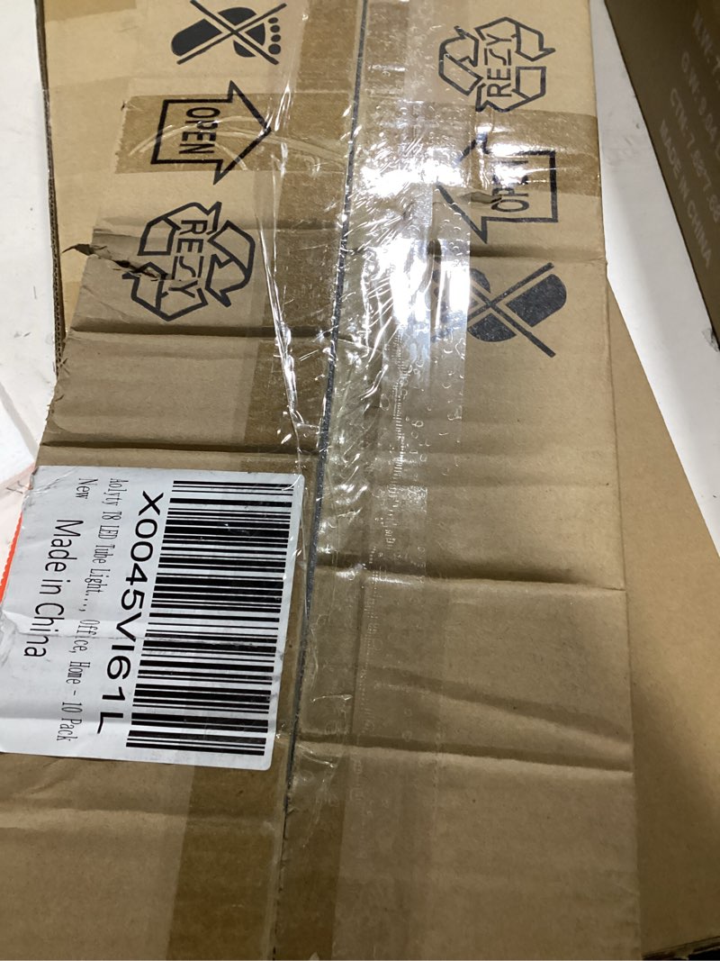 Condition photo showing As Is for aolyty t8 led tube light, 13w shop light 6500k super bright dual end powered no ballast bypass light