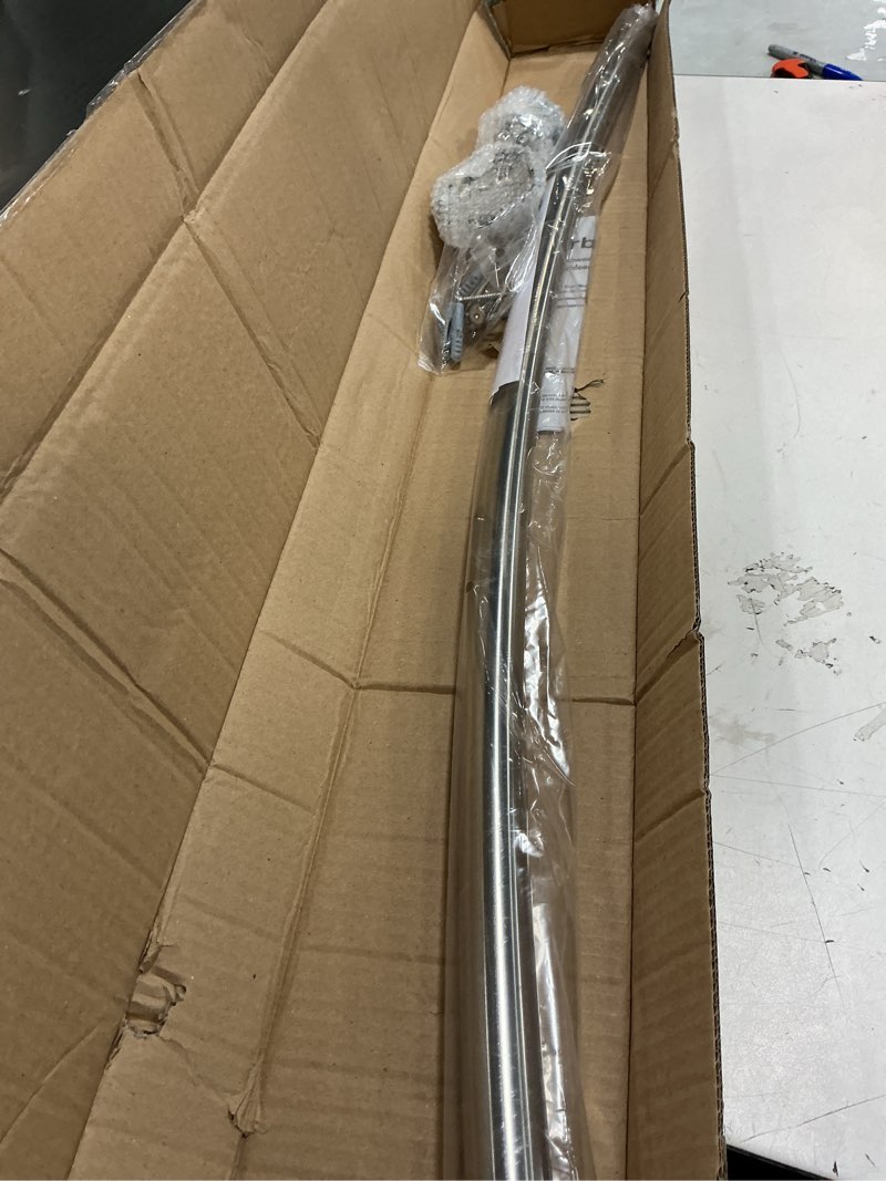 Condition photo showing Good Condition for Curved Shower Curtain Rod, Adjustable 40-72 inches Extra Wide Curved Shower Rods for Bathroom, Rust proof Shower Rod, Premium Stainless Steel Curved Curtain Rod for Shower, Bathtub, Silver