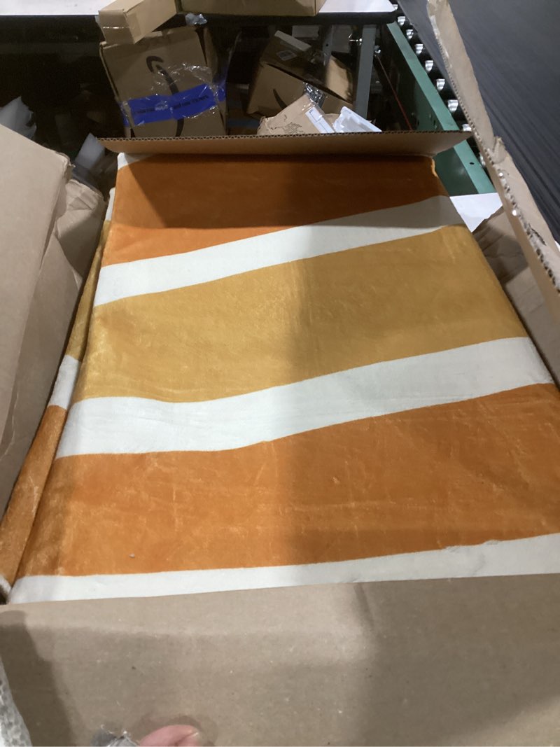 Condition photo showing As Is for lahome boho machine washable area rugs - 6x9 rug for living room non-slip large rug lightweight throw soft bedroom carpet, sun print abstract ultra-thin indoor rug for classroom nursery dining room rainbow sun (transverse) 9' x 6' (rectangular)