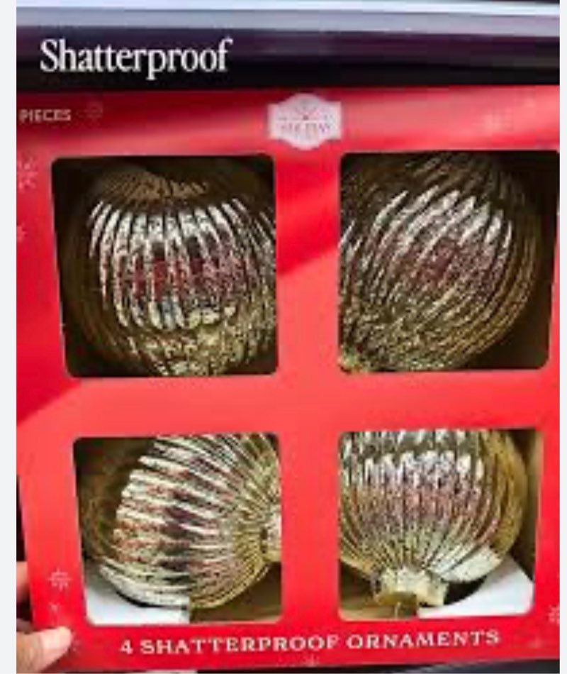 Large Metallic Gold Ball Ornaments for Decorating and Embellishin ( 8 inch) 