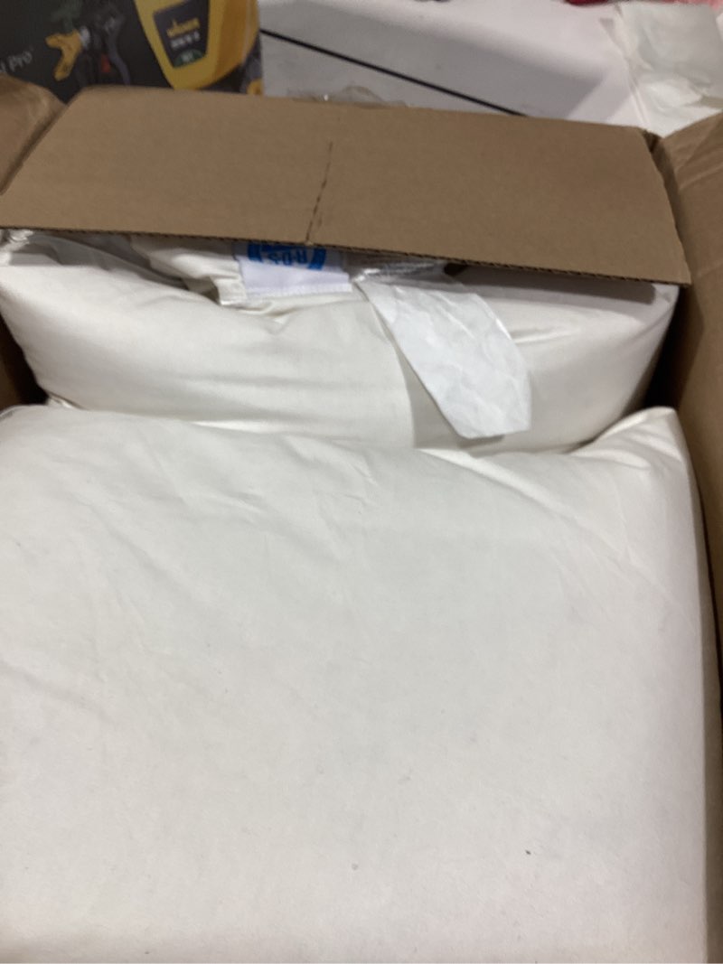 Condition photo showing Good Condition for continental bedding serenity collection 700 fill power hungarian down pillow in low, medium, extra loft - rds certified down - oeko-tex 400tc cotton - standard, queen, king low loft queen (pack of 1)